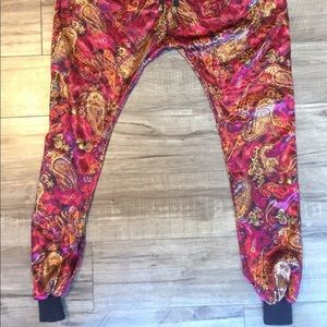 100% silk drop crotch pants
